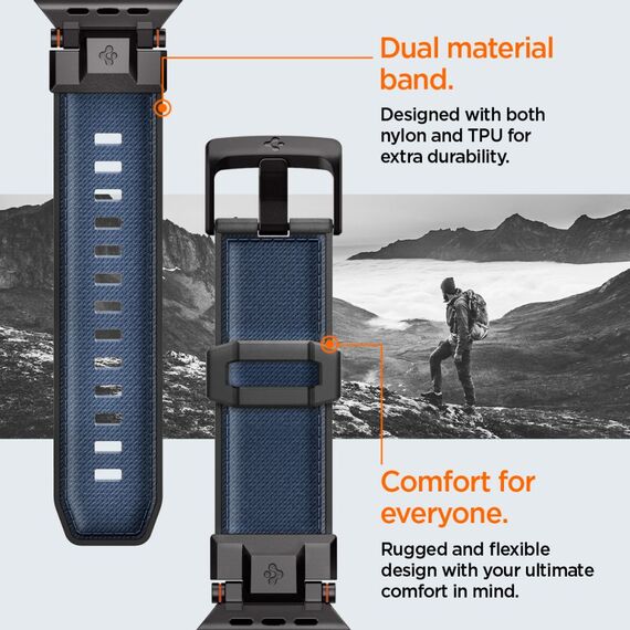 Spigen DuraPro Armor Strap for Apple Watch 44 / 45 / 46 / 49 mm - Navy Blue | Techbox