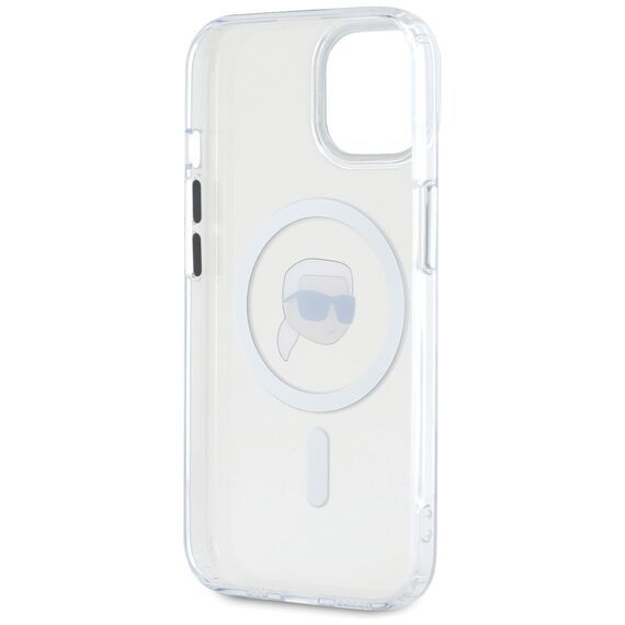 Karl Lagerfeld IML Metal Karl Head MagSafe Case for iPhone 15 Plus White - Uncategorized Cases (2) - Cases - Techbox