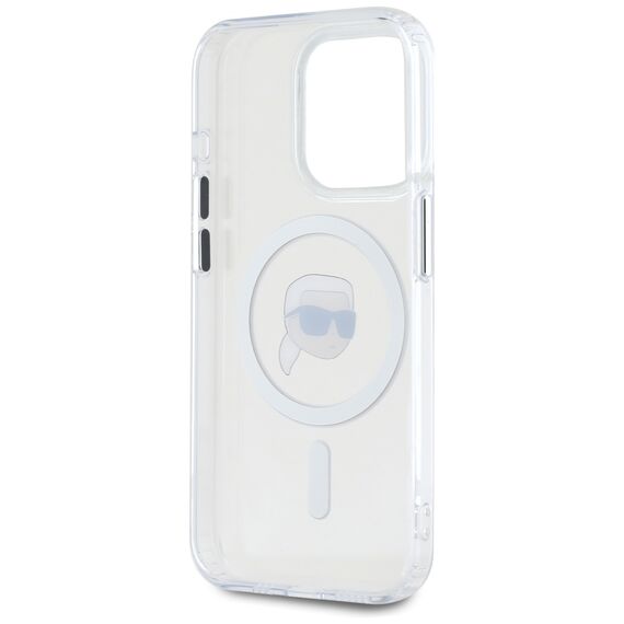 Karl Lagerfeld IML Metal Karl Head MagSafe Case for iPhone 15 Pro White - Uncategorized Cases (2) - Cases - Techbox