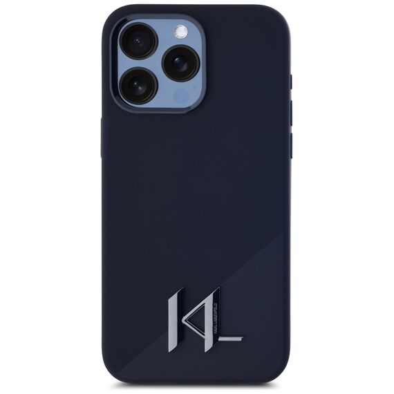 Karl Lagerfeld Silicone Shadow Metal Initial MagSafe Case for iPhone 15 Pro Black - Uncategorized Cases (2) - Cases - Techbox