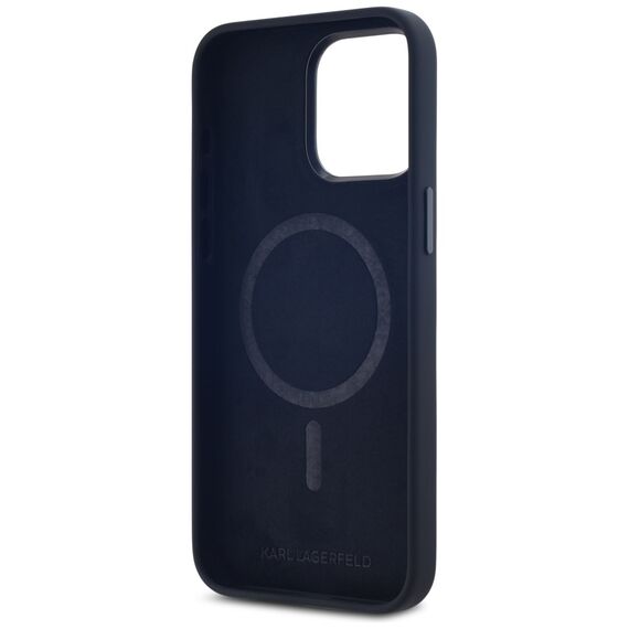 Karl Lagerfeld Silicone Shadow Metal Initial MagSafe Case for iPhone 15 Pro Black - Uncategorized Cases (2) - Cases - Techbox