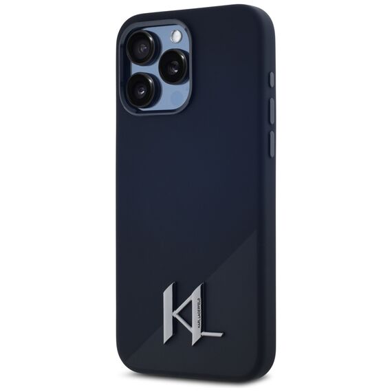 Karl Lagerfeld Silicone Shadow Metal Initial MagSafe Case for iPhone 15 Pro Max Black - Uncategorized Cases (2) - Cases - Techbox