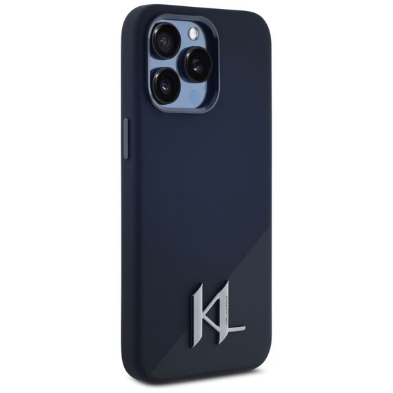Karl Lagerfeld Silicone Shadow Metal Initial MagSafe Case for iPhone 15 Pro Max Black - Uncategorized Cases (2) - Cases - Techbox