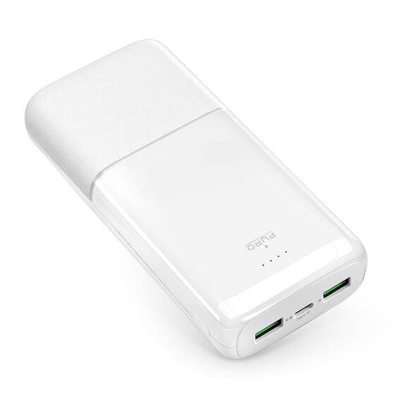 Powerbank Puro DAILY 20 PLUS 20000mAh 2x USB-A / 1x USB-C 22.5W PD AFC - white | Techbox