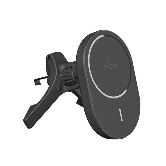 Puro Car Holder with Qi2 Charger, MagSafe Compatible - Black | Techbox