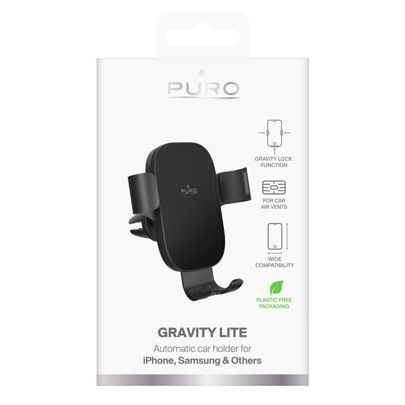 Puro Gravity Car Air Vent Gravity Holder - Black | Techbox