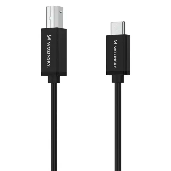 Wozinsky WKDDY1S USB-B - USB-C Cable 1m - Black - Cables & Adapters - Cables & Accessories - Techbox
