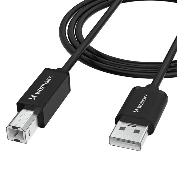 Wozinsky WKDDY4S USB-B - USB-A 480Mb/s Cable 1m - Black - Cables & Adapters - Cables & Accessories - Techbox