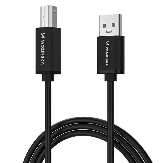 Wozinsky WKDDY4S USB-B - USB-A 480Mb/s Cable 1m - Black - Cables & Adapters - Cables & Accessories - Techbox