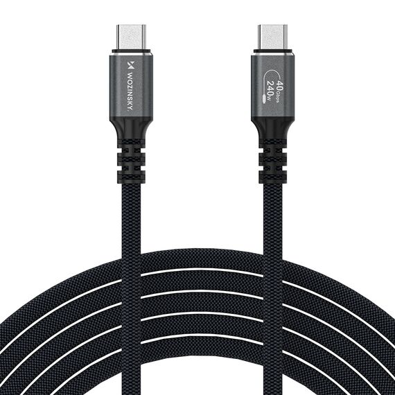 Wozinsky WPS-UY41S USB-C Thunderbolt 4 Cable 240W 1m 4K - Black