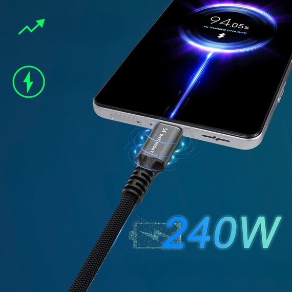 Wozinsky WPS-UY41S USB-C Thunderbolt 4 Cable 240W 1m 4K - Black