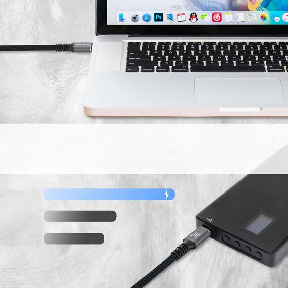 Wozinsky WPS-UY41S USB-C Thunderbolt 4 Cable 240W 1m 4K - Black