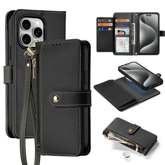 Dux Ducis Lawa Leather Case for iPhone 15 Pro - Black | Techbox