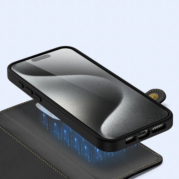 Dux Ducis Lawa Leather Case for iPhone 15 Pro - Black | Techbox