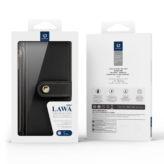 Dux Ducis Lawa Leather Case for iPhone 15 Pro - Black | Techbox