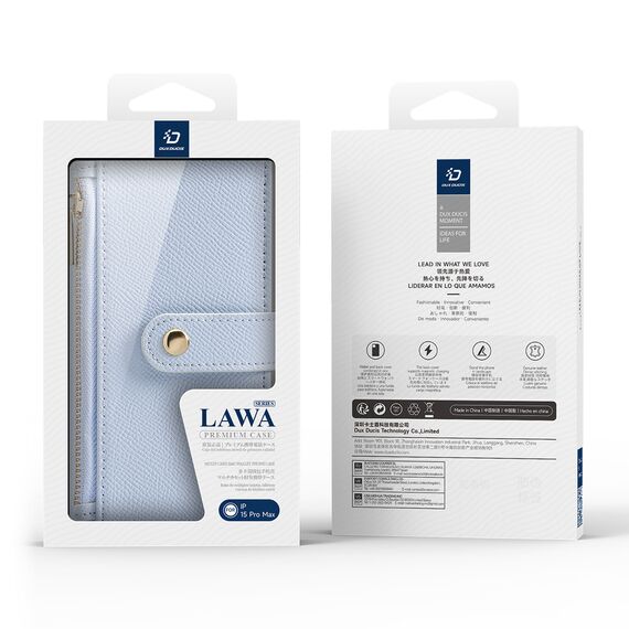 Dux Ducis Lawa Leather Case for iPhone 15 Pro - Blue - Uncategorized Cases (2) - Cases - Techbox