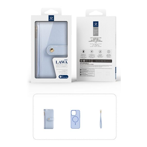 Dux Ducis Lawa Leather Case for iPhone 15 Pro - Blue - Uncategorized Cases (2) - Cases - Techbox