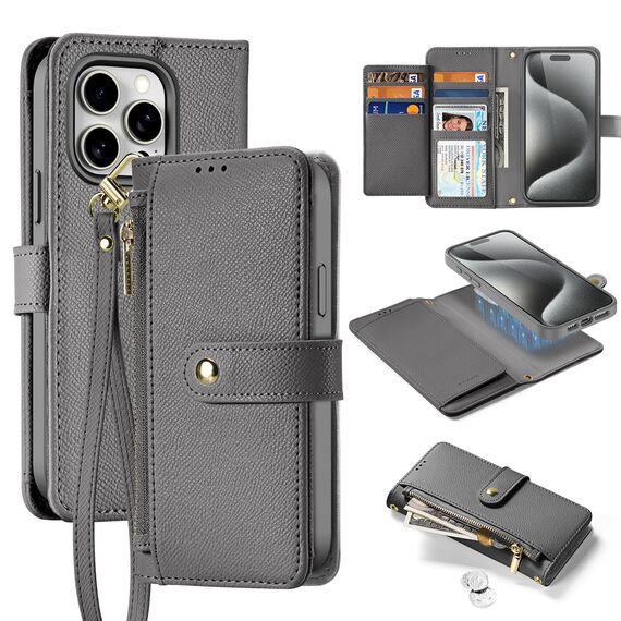 Dux Ducis Lawa Leather Case for iPhone 15 Pro - Gray - Uncategorized Cases (2) - Cases - Techbox