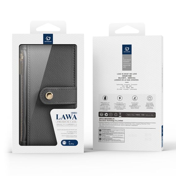 Dux Ducis Lawa Leather Case for iPhone 15 Pro - Gray - Uncategorized Cases (2) - Cases - Techbox
