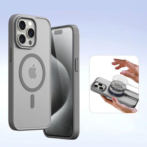 Dux Ducis Lawa Leather Case for iPhone 15 Pro Max - Gray - Uncategorized Cases (2) - Cases - Techbox