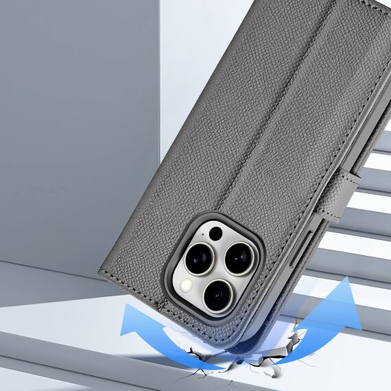 Dux Ducis Lawa Leather Case for iPhone 15 Pro Max - Gray - Uncategorized Cases (2) - Cases - Techbox