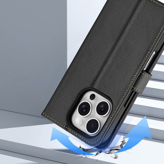 Dux Ducis Lawa Leather Case for iPhone 16 Pro - Black - Apple Cases - Cases - Techbox