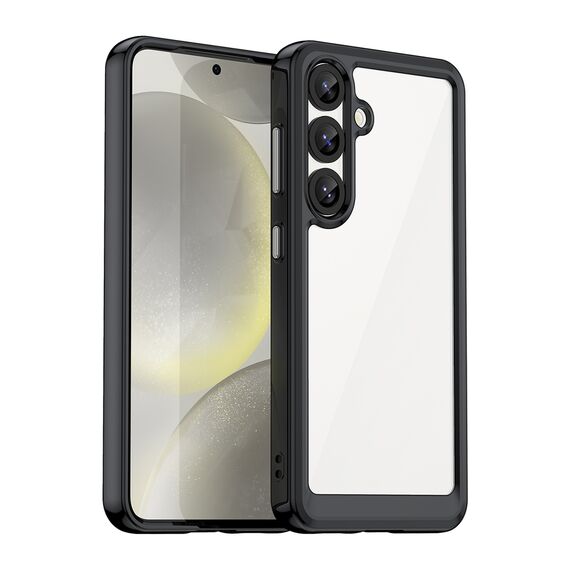 Outer Space Case for Samsung Galaxy S25 Edge Cover with Flexible Frame - Black - Samsung - Screen & Camera Protection - Techbox