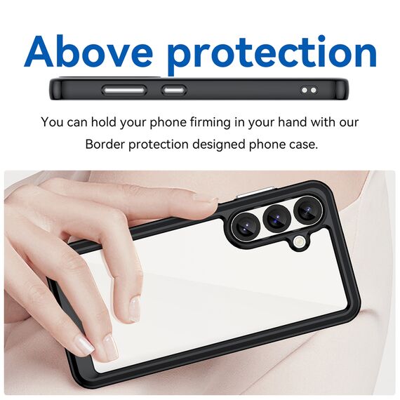 Outer Space Case for Samsung Galaxy S25 Edge Cover with Flexible Frame - Black - Samsung - Screen & Camera Protection - Techbox