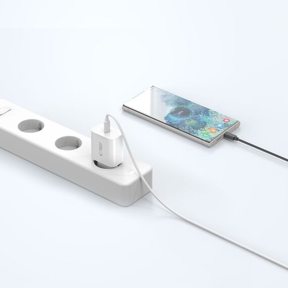 Tech-Protect NC20W PD20W USB-C wall charger with USB-C cable - white - Cables & Adapters - Cables & Accessories - Techbox