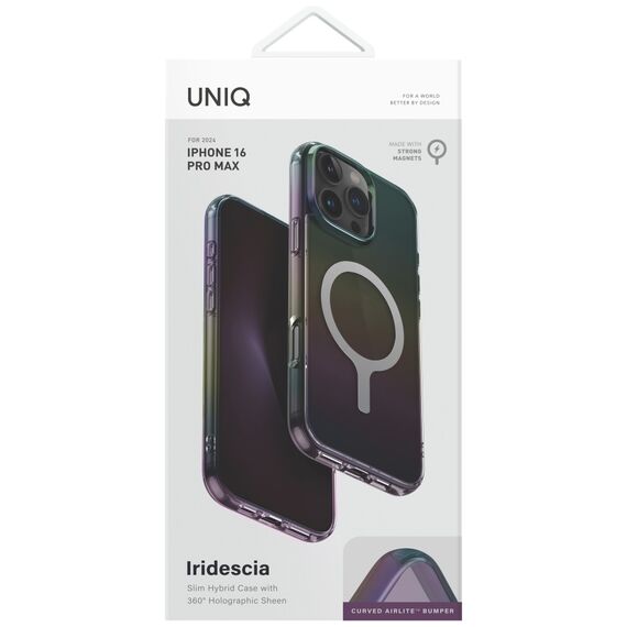 Uniq Iridescia Magclick Charging Case for iPhone 16 Pro Max - Black - Apple Cases - Cases - Techbox