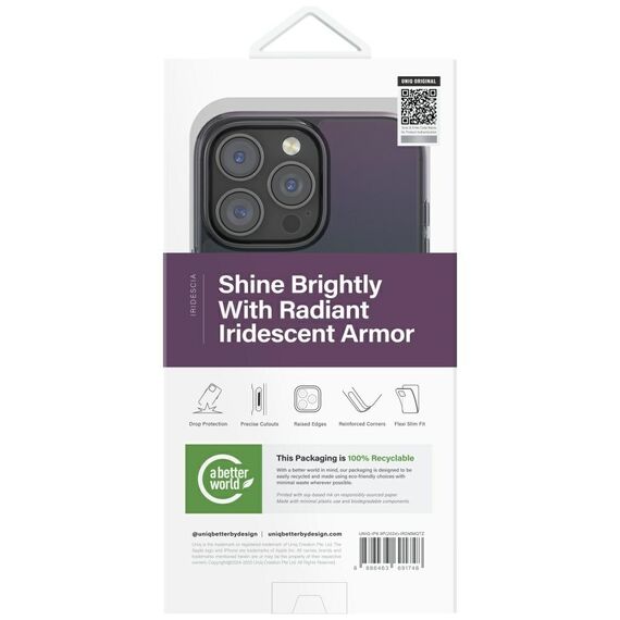 Uniq Iridescia Magclick Charging Case for iPhone 16 Pro Max - Black - Apple Cases - Cases - Techbox