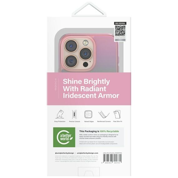 Uniq Iridescia Magclick Charging Case for iPhone 16 Pro - Pink - Apple Cases - Cases - Techbox