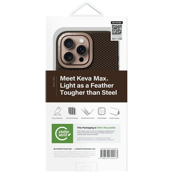 Uniq Keva Max Magclick Charging Camera Stand Case for iPhone 16 Pro Max - Brown | Techbox