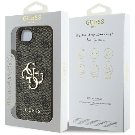 Guess 4G Big Logo iPhone 16e Case - Brown - Apple Cases - Cases - Techbox