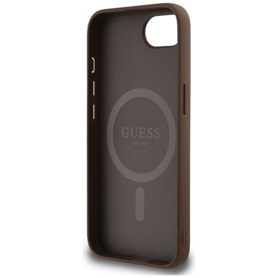 Guess 4G Circle Classic Logo MagSafe case for iPhone 16e - brown | Techbox