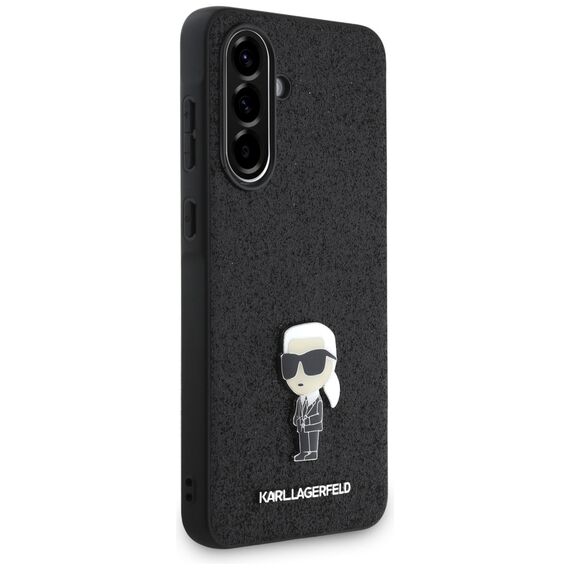 Karl Lagerfeld Fixed Glitter Ikonik Logo Metal Pin Case for Samsung Galaxy A36 - Black - Samsung Cases - Cases - Techbox