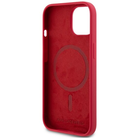 Karl Lagerfeld Silicone Karl&amp;Choupette Heads Ring MagSafe iPhone 15 Case - Red - Uncategorized Cases (2) - Cases - Techbox
