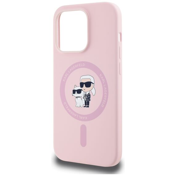 Karl Lagerfeld Silicone Karl&amp;Choupette MagSafe Case for iPhone 14 Pro Max - Pink - Uncategorized Cases (2) - Cases - Techbox