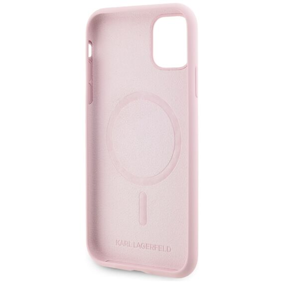 Karl Lagerfeld Silicone Karl&amp;Choupette MagSafe iPhone 11 Case - Pink | Techbox