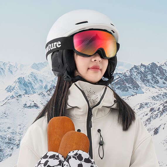 Qunature Black Ski Goggles Kids (Size M/L) - Black | Techbox