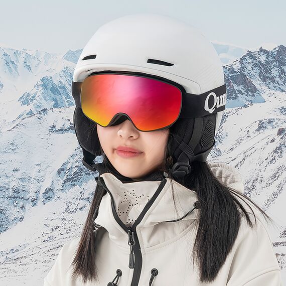 Qunature Black Ski Goggles Kids (Size M/L) - Black | Techbox