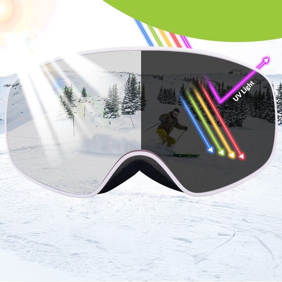 Qunature Pink Children's skiing goggles (medium/large children's version) | Techbox