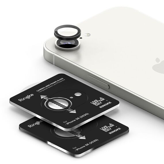 Ringke Camera Frame Protector 2-pack for iPhone 16e - Black