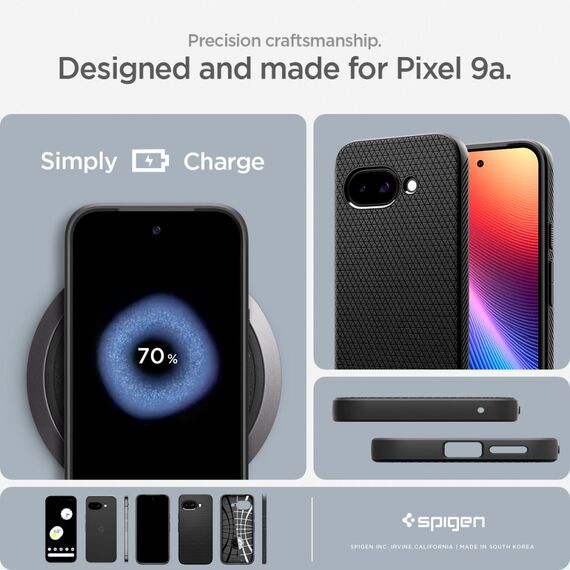 Spigen Liquid Air Case for Google Pixel 9A - Matte Black - Uncategorized Cases (2) - Cases - Techbox