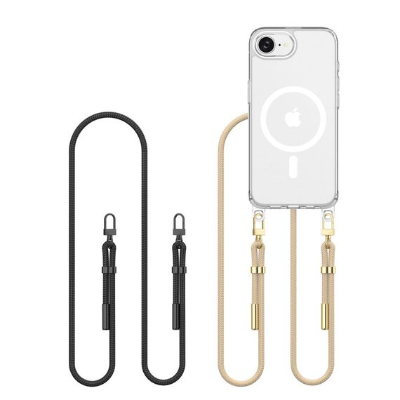 Tech-Protect FlexAir Chain MagSafe iPhone 16e Case - Black/Beige - Apple Cases - Cases - Techbox