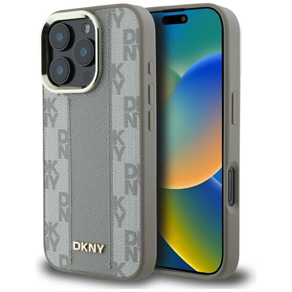 DKNY Checkered Pattern Magsafe iPhone 16 Pro Max Case - Beige | Techbox