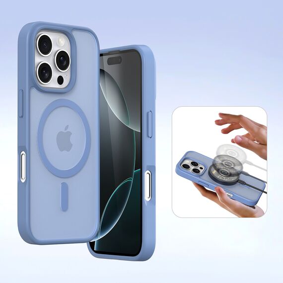 Dux Ducis Lawa iPhone 16 Pro Leather Case with Detachable Magnetic Wallet - Blue | Techbox