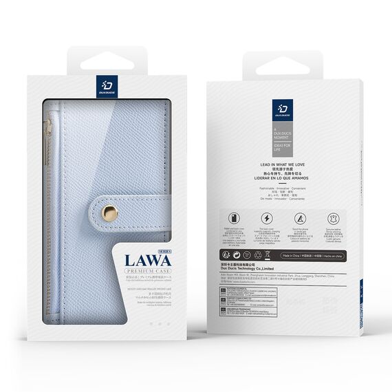 Dux Ducis Lawa iPhone 16 Pro Leather Case with Detachable Magnetic Wallet - Blue | Techbox