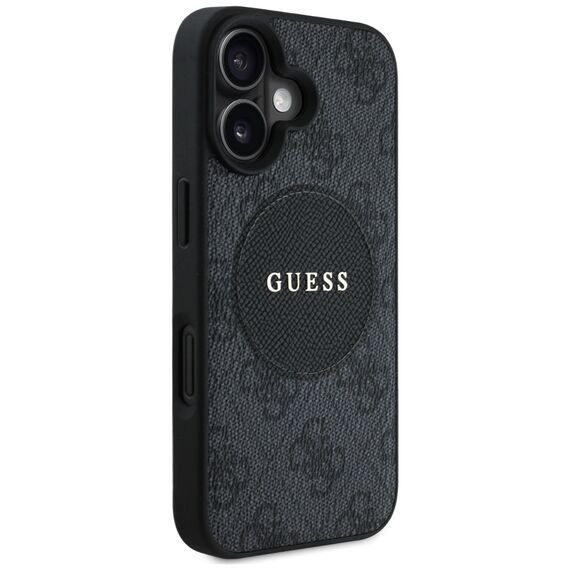 Guess 4G Circle Classic Logo MagSafe case for iPhone 16 - black | Techbox