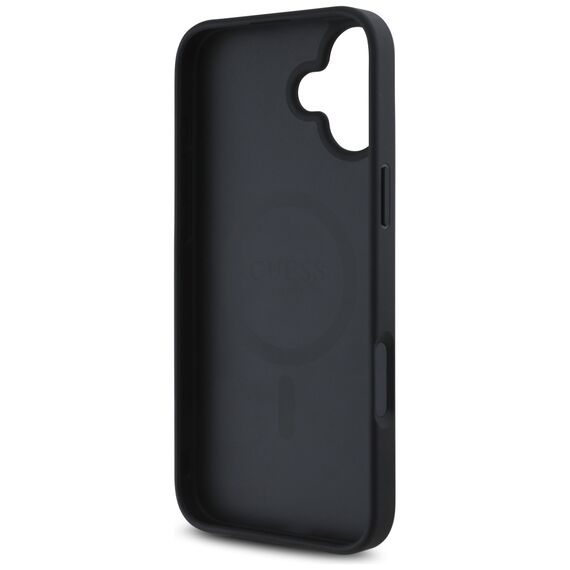 Guess 4G Circle Classic Logo MagSafe case for iPhone 16 - black | Techbox